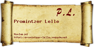 Promintzer Lelle névjegykártya